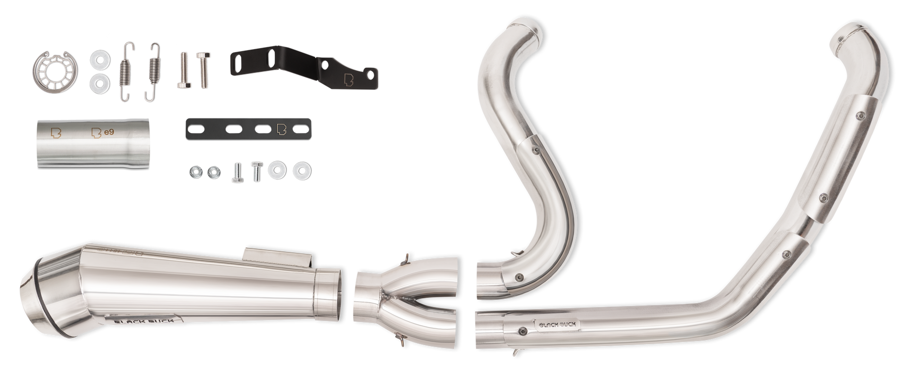 Bd Fighter Pro 2 1 Pol. Flh/T17 Up E5 2-1 Full Exhaust System Black Duck Parts Default Title