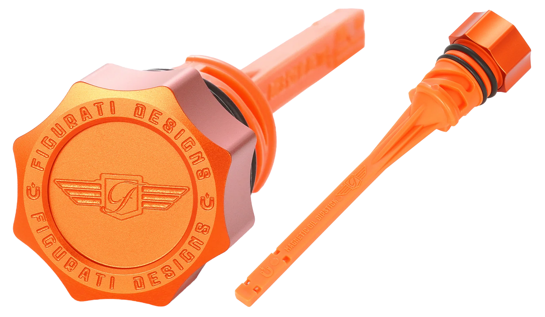 Dipstick Alu Curved Orange St18 Up Oil Dipstick Figurati Designs Default Title