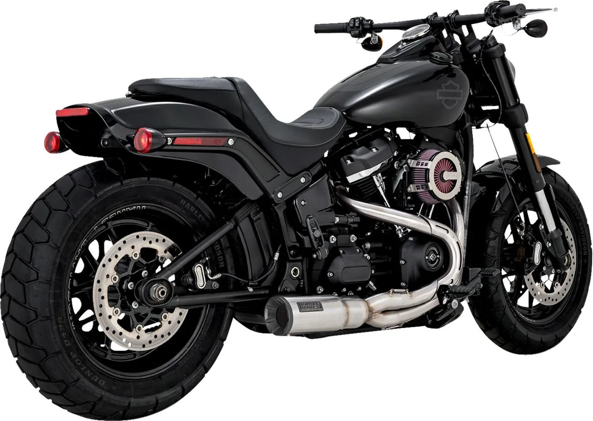 Stainless 2:1 Hi-Output - 18+ Softail Full Exhaust System Vance & Hines Brushed