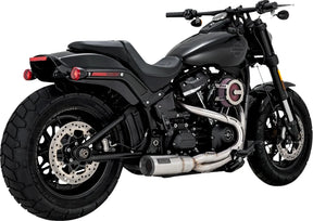 Stainless 2:1 Hi-Output - 18+ Softail Full Exhaust System Vance & Hines Brushed