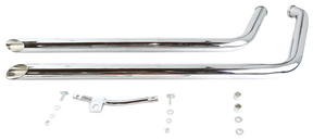 40" Shotgun Drag Pipes Chrome Fxst86 99 Drag Pipe V Twin Mfg