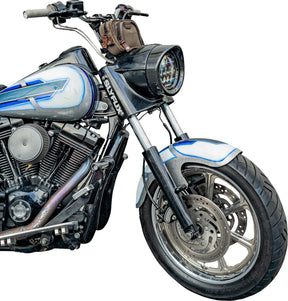 Carbon Headlight Trim 7", Gloss Black Headlight Accessories Slyfox Performance