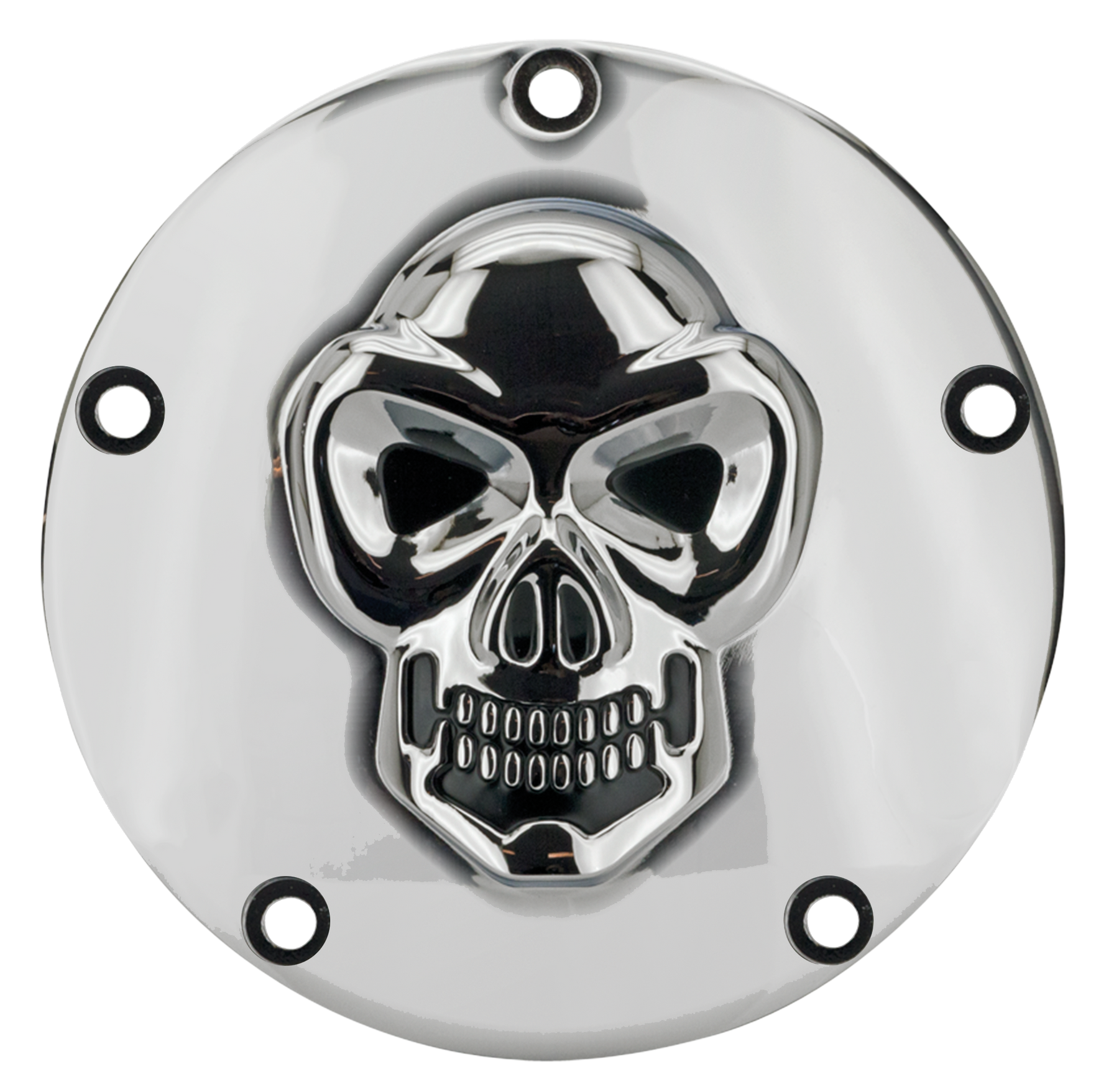 Gzp Skull Derby Cover Chrome Alu 5 Hole Derby & Inspection Cover Zodiac Default Title