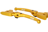 Full Lenght MX Style Levers, Gold - 17-20 Touring Levers Flo Motorsports
