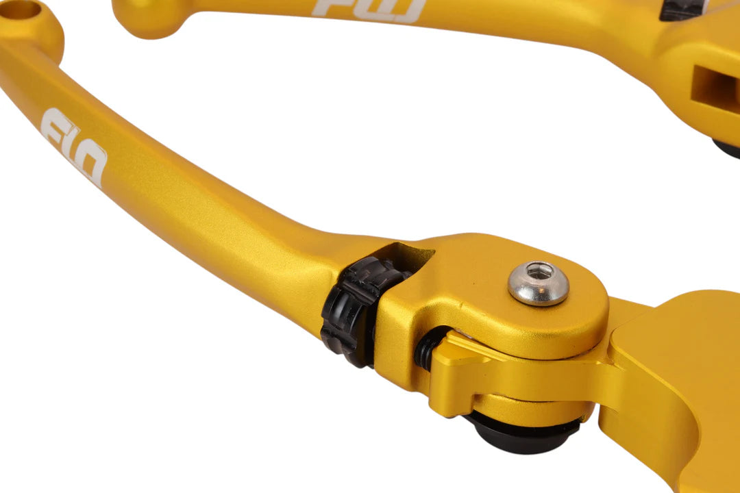 Full Lenght MX Style Levers, Gold - 17-20 Touring Levers Flo Motorsports