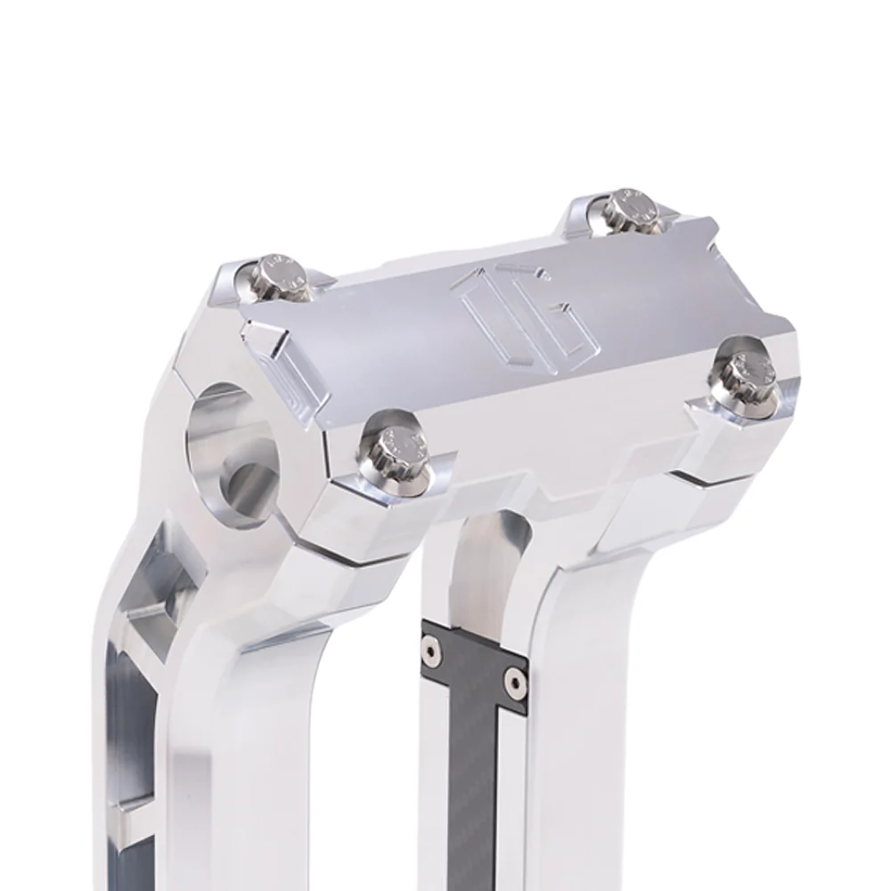 Og Performance 10.5" Pull Back Risers Original Garage Moto OG Performance Top Clamp Aluminium Finish Aluminium Finish