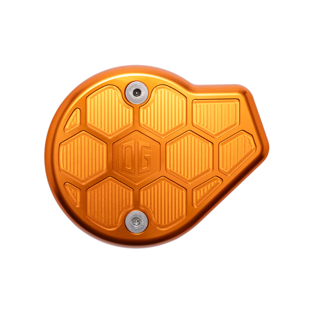 OG Cam Cover "HoneyComp" - Milwaukee 8 Gen 2 Cam Covers Original Garage Moto Orange
