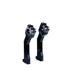 OG 7.5" Pull Back Risers - Pan America Risers Original Garage Moto Black Black Chrome