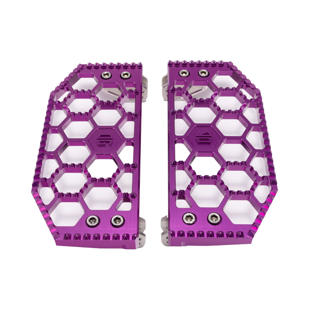 OG HoneyComp V3 Floorboards - Indian Bagger Floorboards Original Garage Moto Purple
