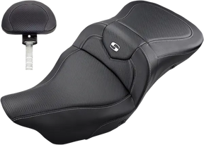 Heated Roadsofa With Driver's Backrest Seat - 99-07 Touring FLHT/FLTR (Except FLHX) Seat Saddlemen