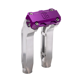 OG 8.5" Pull Back Risers Risers Original Garage Moto Standard OG Top Clamp Aluminium Finish Purple