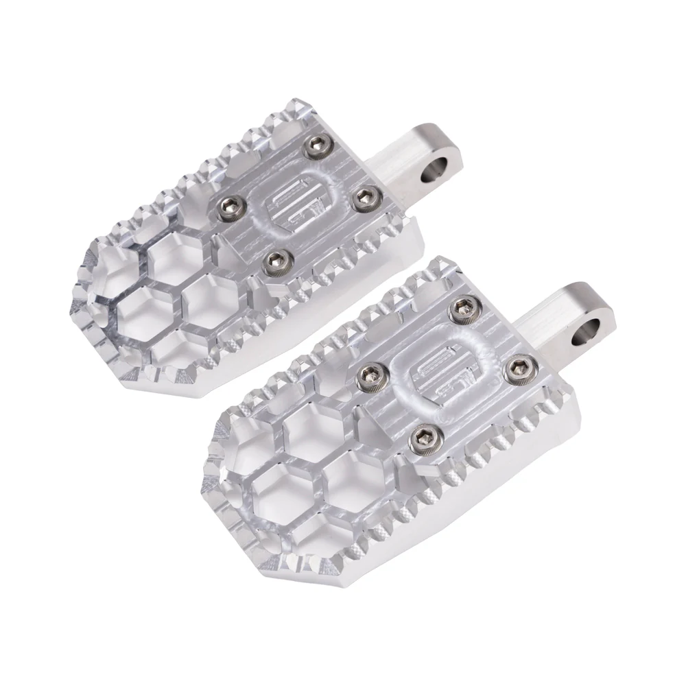 OG HoneyComp V3 Foot Pegs - Indians Foot Pegs Original Garage Moto Aluminium Finish Scout/Chief Front