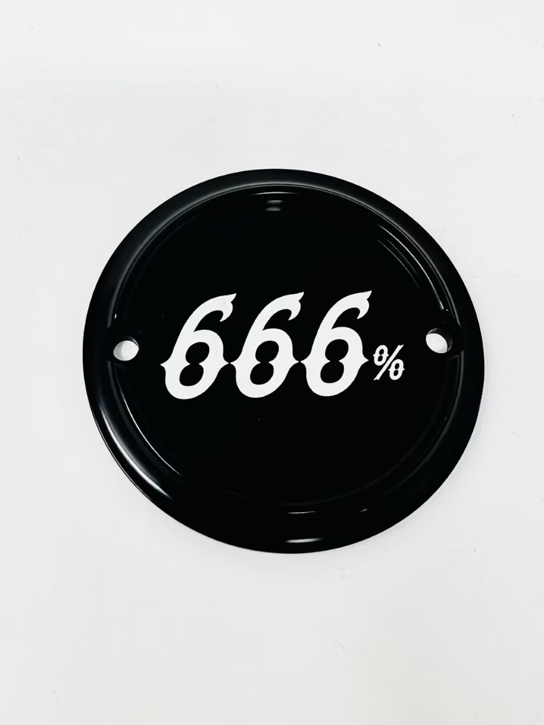 2 Holes Ignition Cover 666%, Black - Milwaukee 8 Timing Cover Death Metal Racing