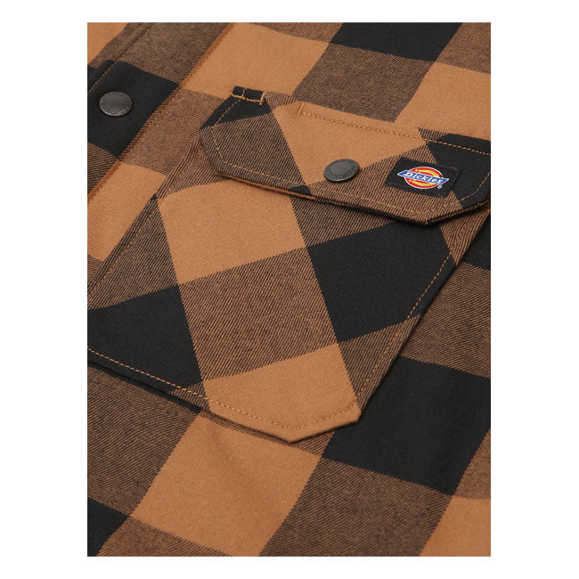 Lined Sacramento Shirt, Brown Duck Shirt Dickies