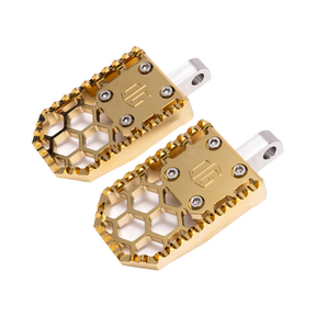 OG HoneyComp V3 Foot Pegs - Indians Foot Pegs Original Garage Moto Gold Plating Scout/Chief Front