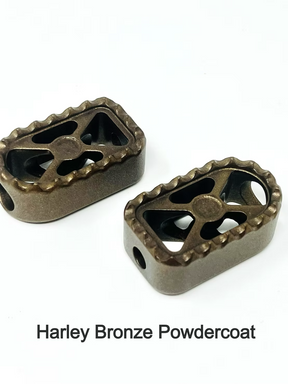 Bear Trap Brake Toe Pegs, Harley Bronze Powdercoat Brake Pedal Death Metal Racing
