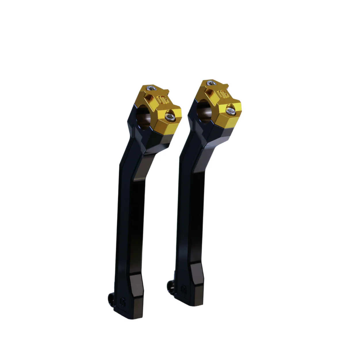 OG 9.5" Pull Back Risers - Pan America Risers Original Garage Moto Black Gold