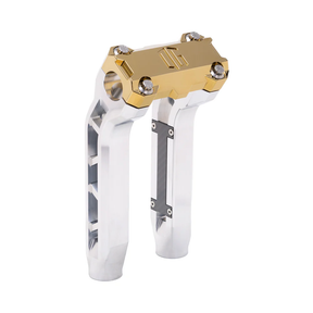 OG Performance 8.5" Pull Back Risers Risers Original Garage Moto OG Performance Top Clamp Aluminium Finish Gold Plating