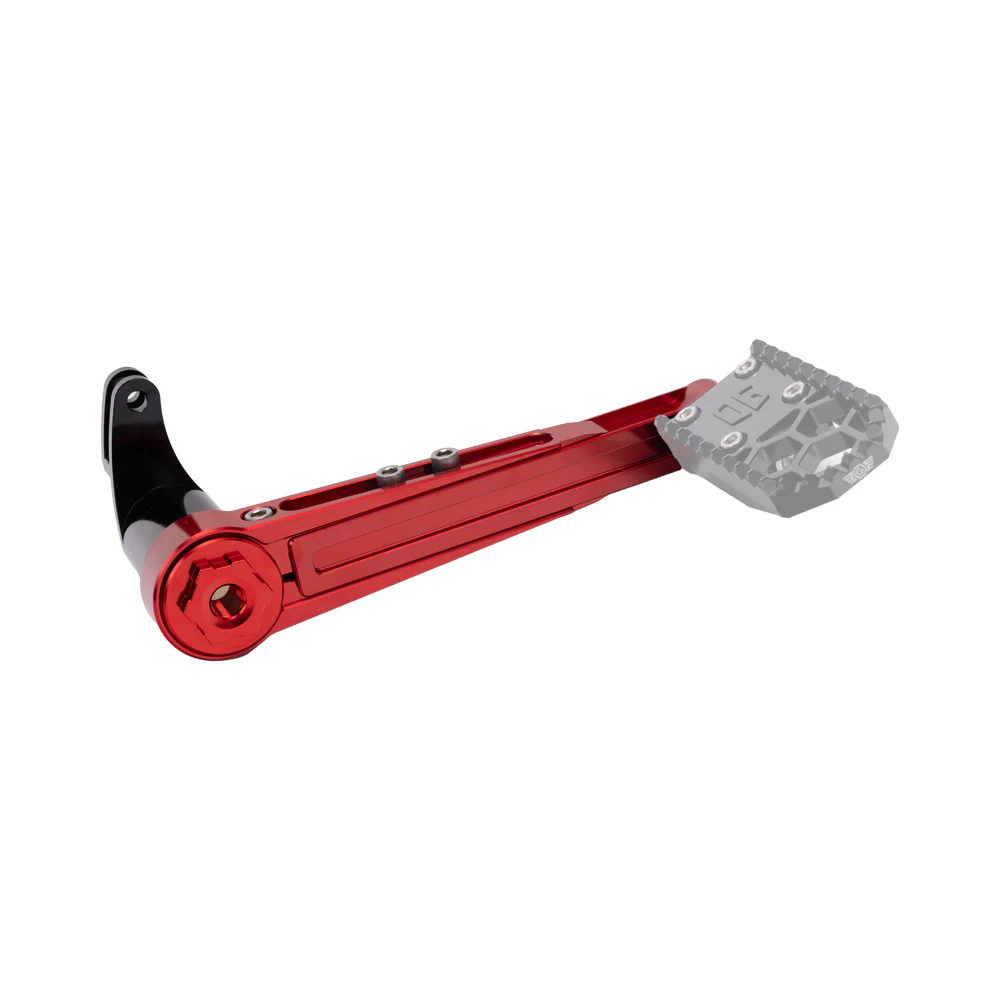 OG Adjustable Brake Arm V2 - Touring Brake Arm Original Garage Moto 2014 to Present Short: 5.75”- 7.00” Red