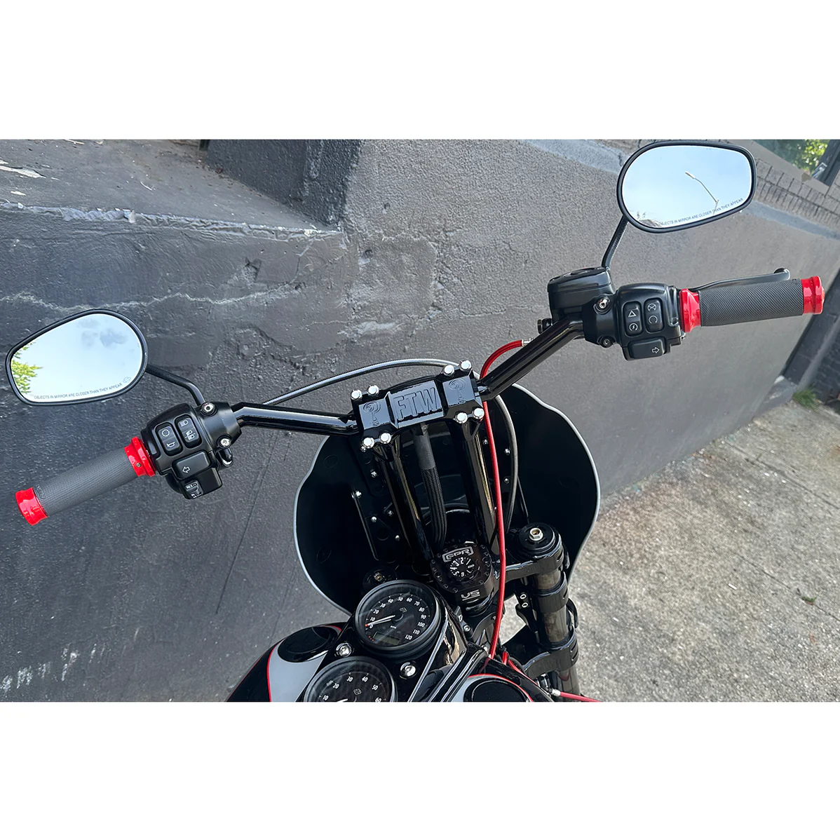 8" Brooklyn Brawler Risers, Black Risers Indian Larry Motorcycles