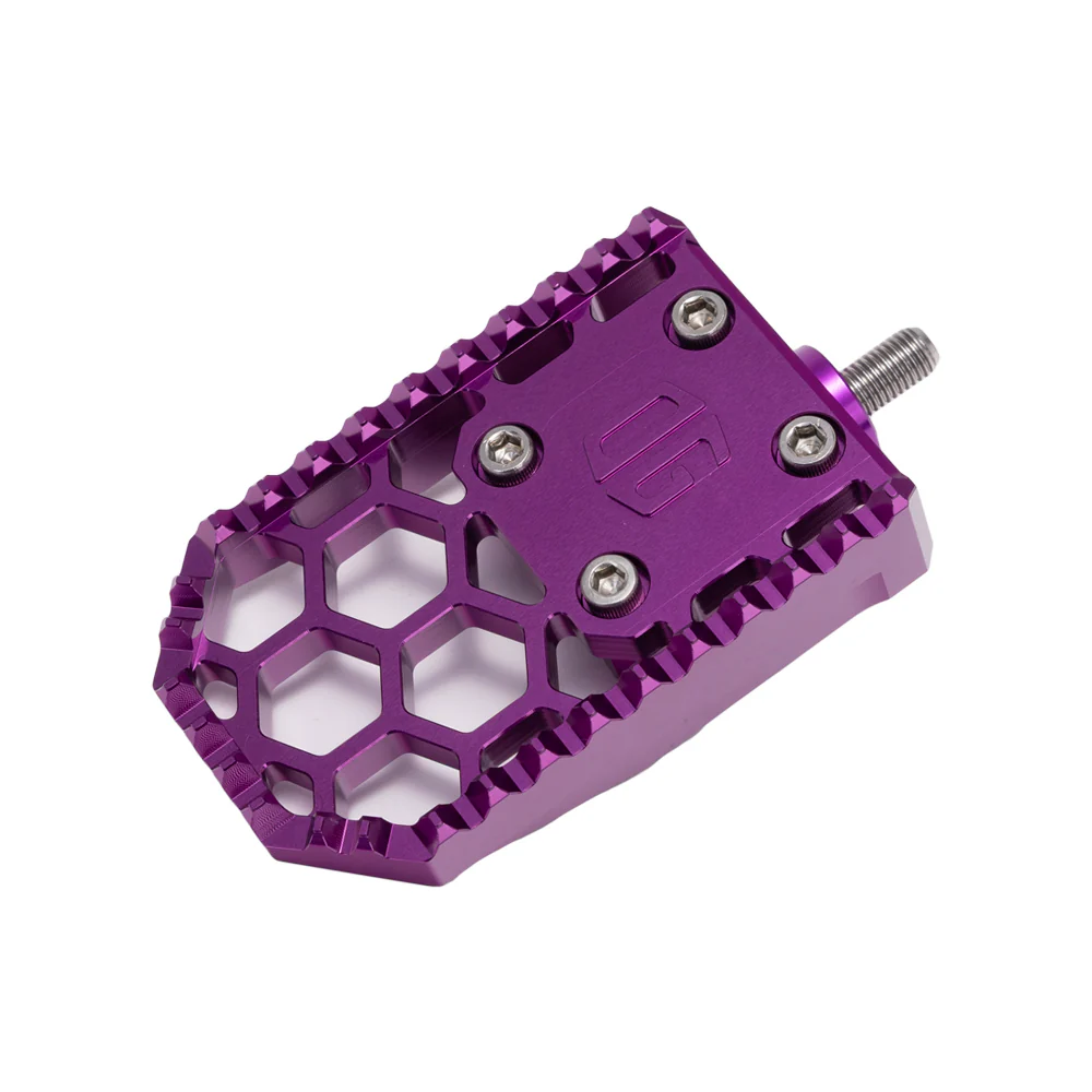 OG HoneyComp V3 Brake Pedal Kit - Indian Bagger Foot Pegs Original Garage Moto Purple