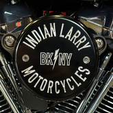 BK/NY Air Cleaner Cover, Gloss Black & Aluminium - S&S Stealth air cleaner kit Air Cleaner Cover Indian Larry Motorcycles