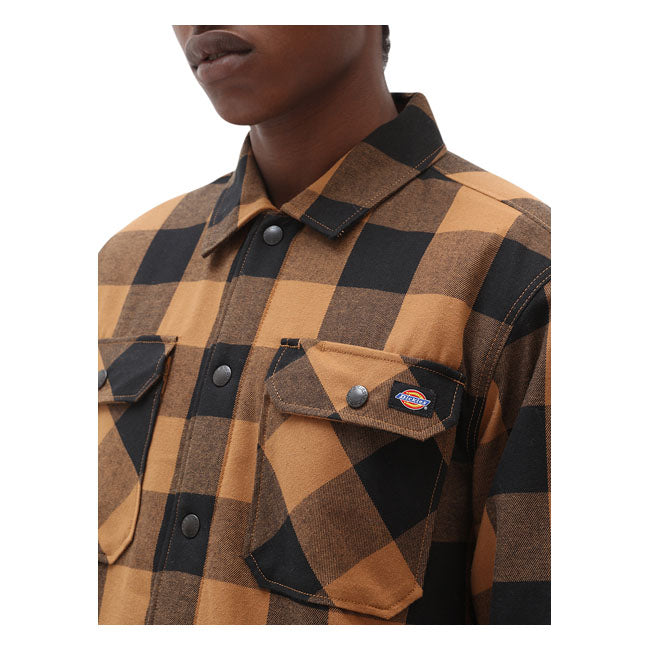 Lined Sacramento Shirt, Brown Duck Shirt Dickies