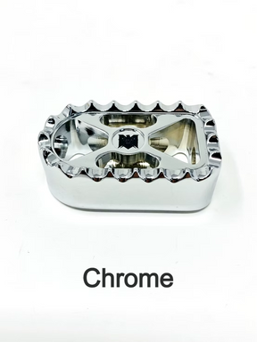 Bear Trap Brake Toe Pegs, Chrome Brake Pedal Death Metal Racing