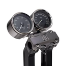 OG Dual Billet Gauge Pods Gauge Mount Original Garage Moto Black Chrome Rear mount