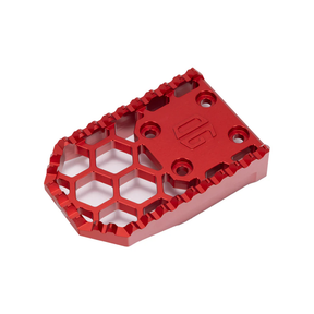 OG Bagger HoneyComp V3 Brake Pedal Gripper Kit Brake Pedal Original Garage Moto Red