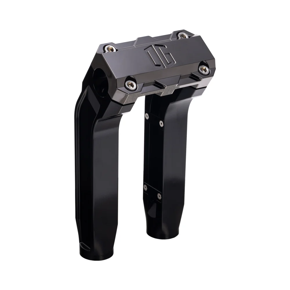 OG 8.5" Pull Back Risers Risers Original Garage Moto Standard OG Top Clamp Black Black Chrome