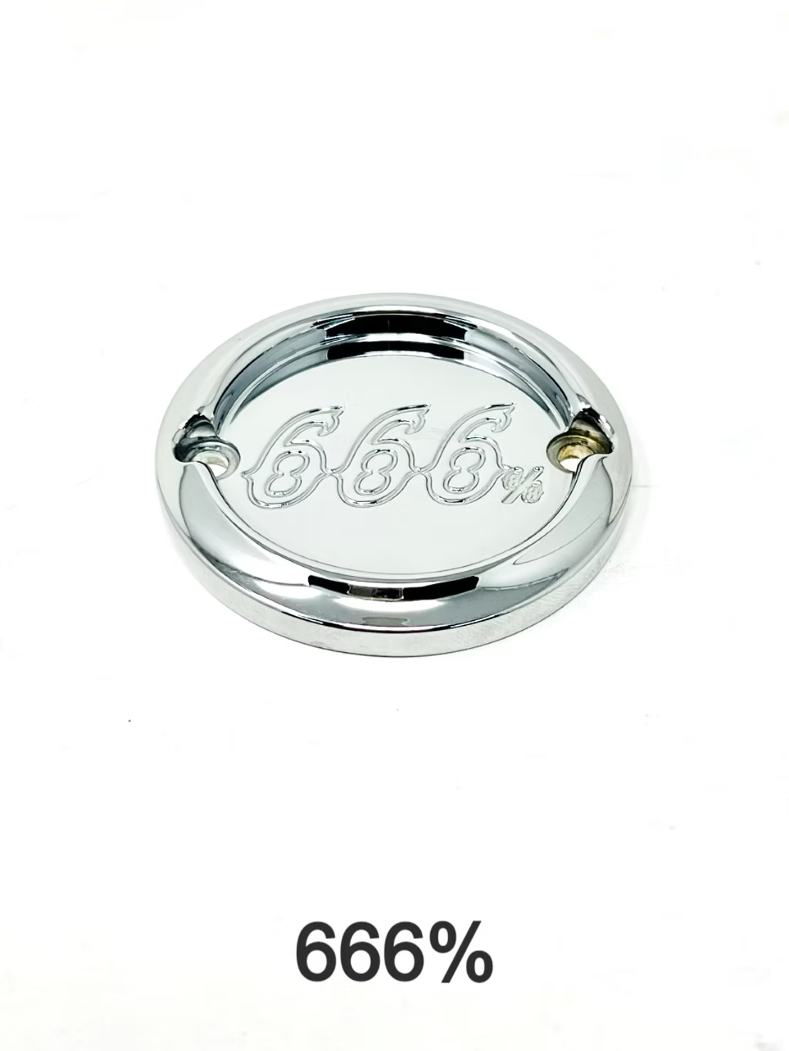 2 Holes Ignition Cover 666%, Chrome - Milwaukee 8 Timing Cover Death Metal Racing