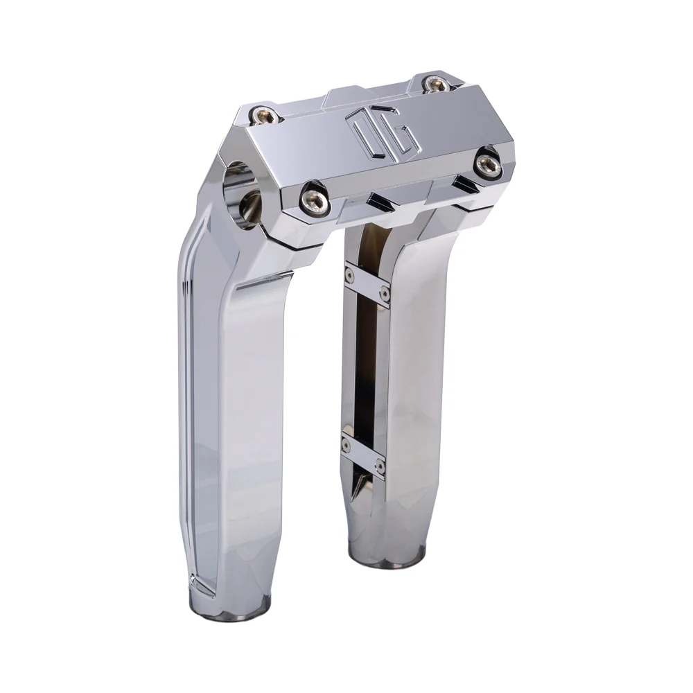 OG 8.5" Pull Back Risers Risers Original Garage Moto Standard OG Top Clamp Chrome Chrome