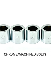 Lightning Bolt Pushrod Spring Covers, Chrome / Machined Bolts Pushrod Covers Death Metal Racing