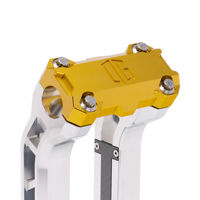 Og Performance 6.5" Pull Back Risers Original Garage Moto OG Performance Top Clamp Aluminium Finish Gold