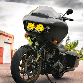 KR8 Inverted Front End Kit, Machine Components & Black Forks - 08-13 Touring (1" Stem) Inverted Front End Kraus Motor Co.