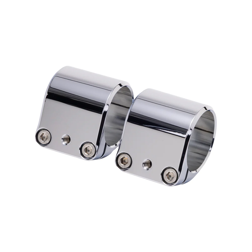 OG Fog Light Crash Bar Mounts Crash Bar Accessories Original Garage Moto Chrome 1 1/4"