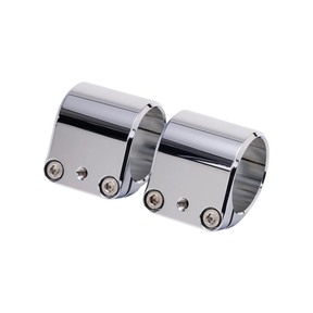OG Fog Light Crash Bar Mounts Crash Bar Accessories Original Garage Moto Chrome 1 1/4"