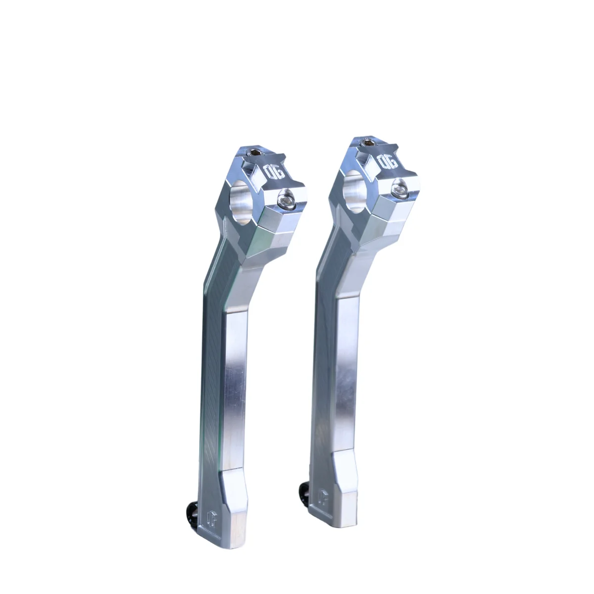 OG 9.5" Pull Back Risers - Pan America Risers Original Garage Moto Aluminium Finish Black