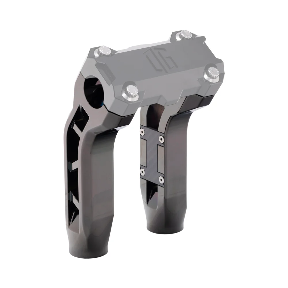 OG 6.5" Pull Back Riser Legs Riser Legs Original Garage Moto Black Chrome