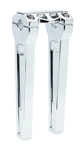 10" Performance Risers Straight With 1.25" Clamping Diameter, Chrome Risers La Choppers