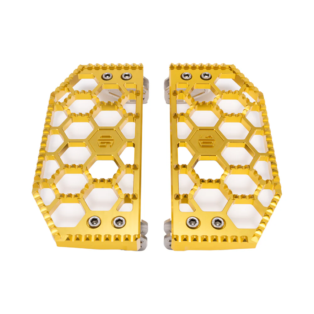 OG HoneyComp V3 Floorboards - Indian Bagger Floorboards Original Garage Moto Gold
