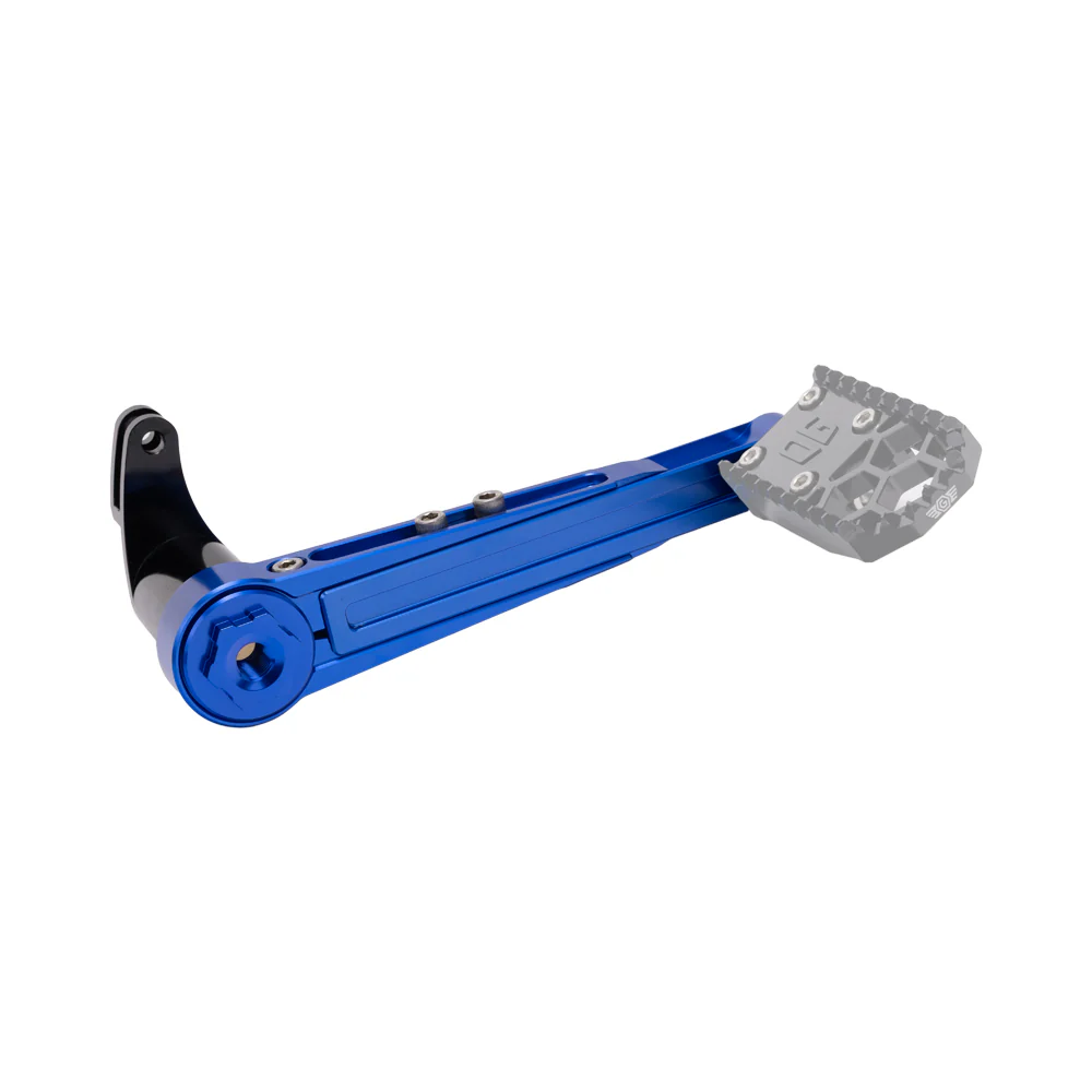 OG Adjustable Brake Arm V2 - Touring Brake Arm Original Garage Moto 2014 to Present Short: 5.75”- 7.00” Blue