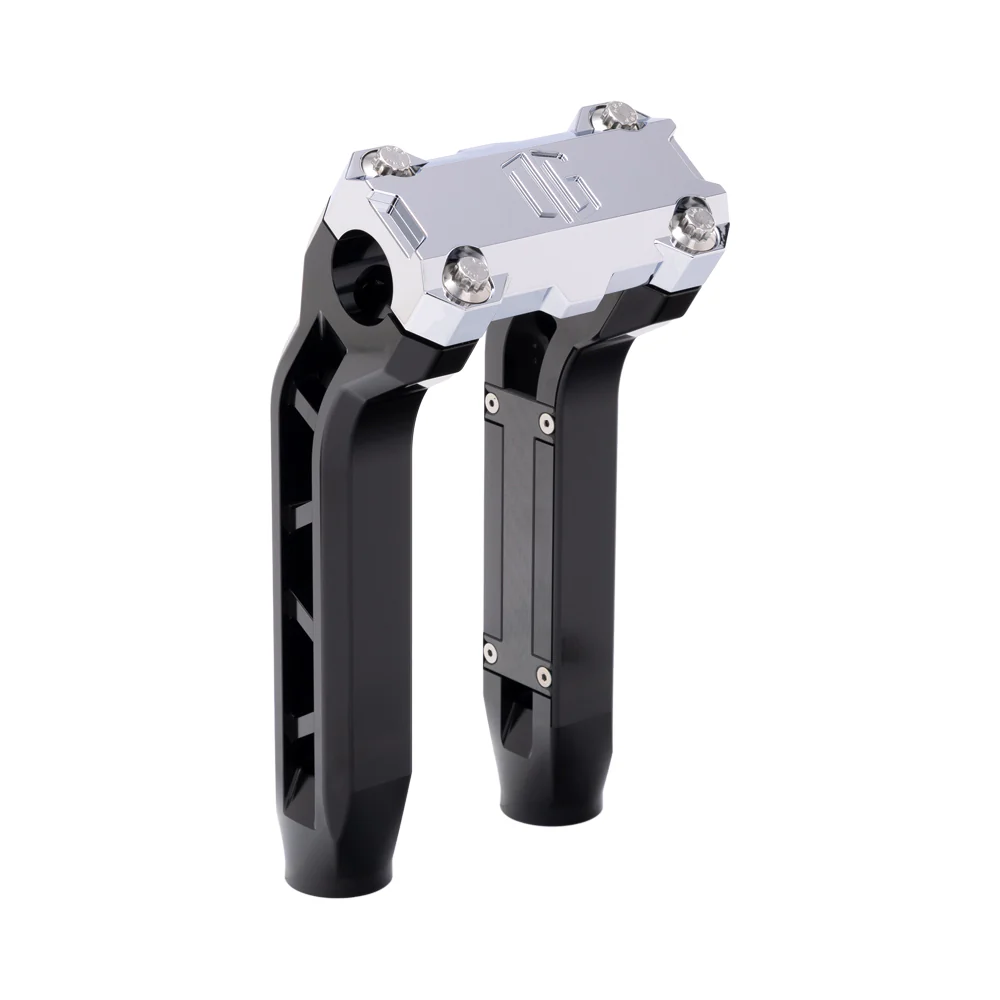 OG Performance 8.5" Pull Back Risers Risers Original Garage Moto OG Performance Top Clamp Black Chrome