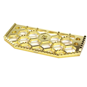 OG HoneyComp V3 Floorboards Replacement Gripper Floorboards Original Garage Moto Gold Plating