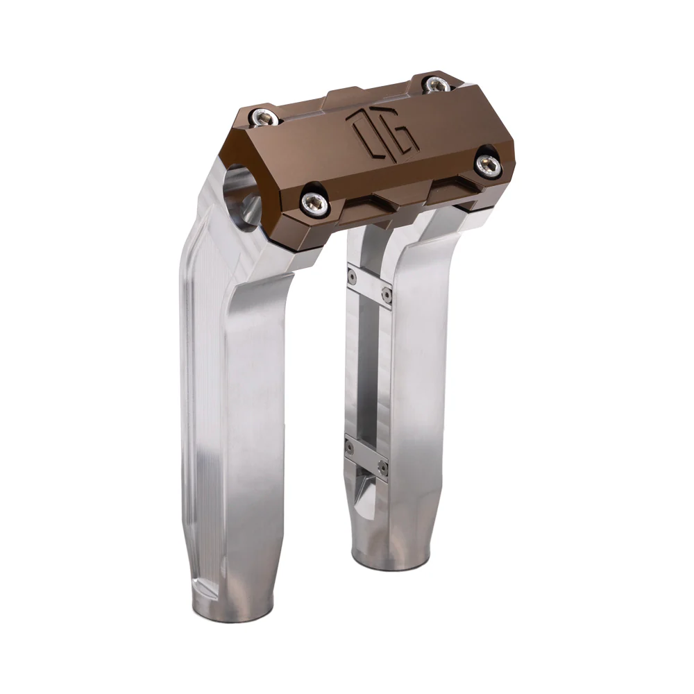 OG 8.5" Pull Back Risers Risers Original Garage Moto Standard OG Top Clamp Aluminium Finish Bronze