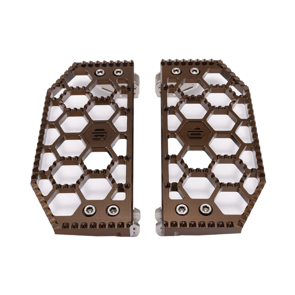 OG HoneyComp V3 Floorboards - Indian Bagger Floorboards Original Garage Moto Bronze