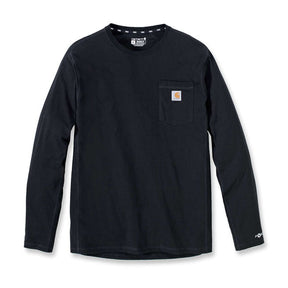 Force Pocket Long Sleeve, Black T-Shirt Carhartt