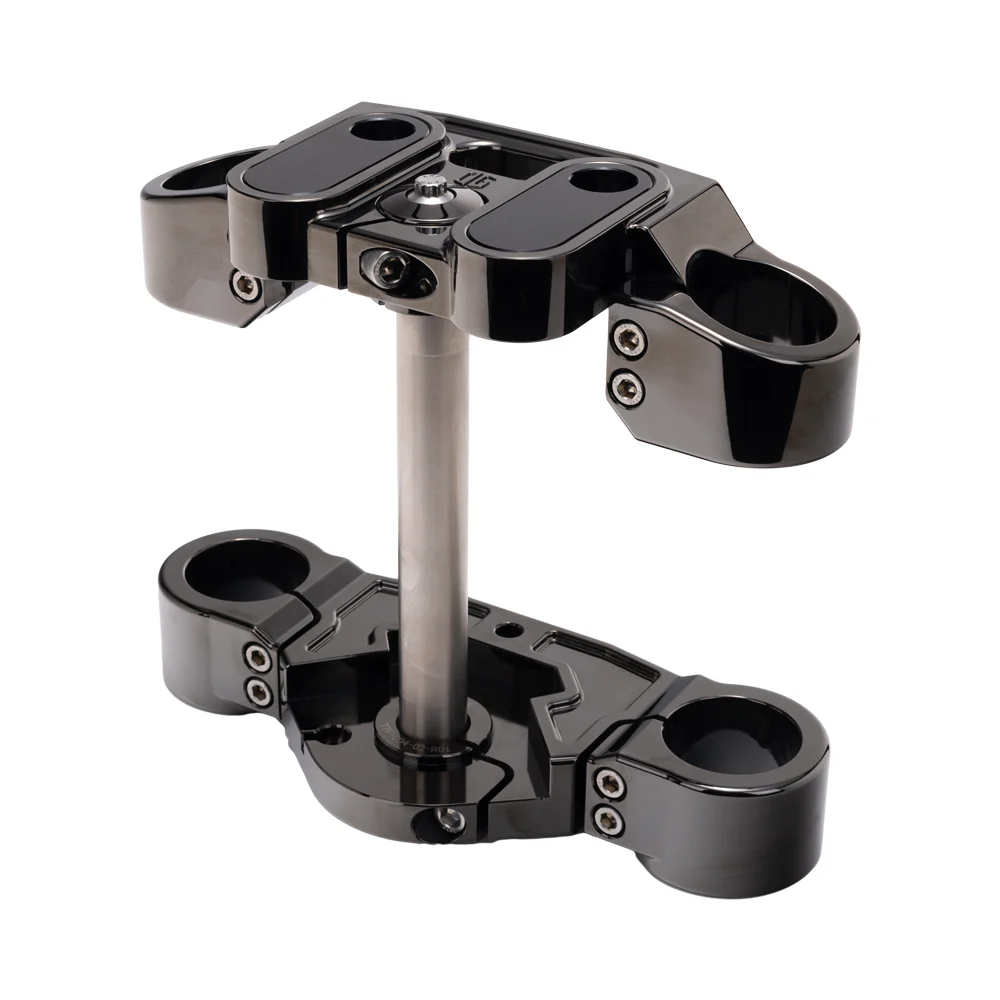 Og 2018 Up Softail 49mm Drop 1" Triple Trees Kit Original Garage Moto Black Chrome