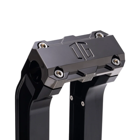 OG 2" Straight Risers Risers Original Garage Moto Standard OG Top Clamp Black Black Chrome